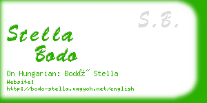 stella bodo business card